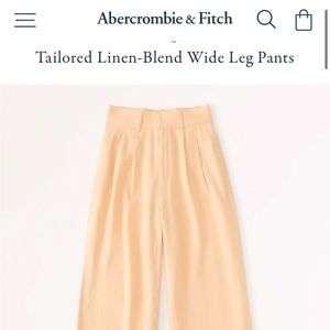 A&F tailored linen blend pants - orange